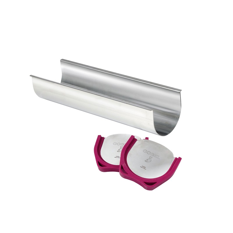 Gouttiere a buche en inox etanche embouts amovibles 30 cm - gobel