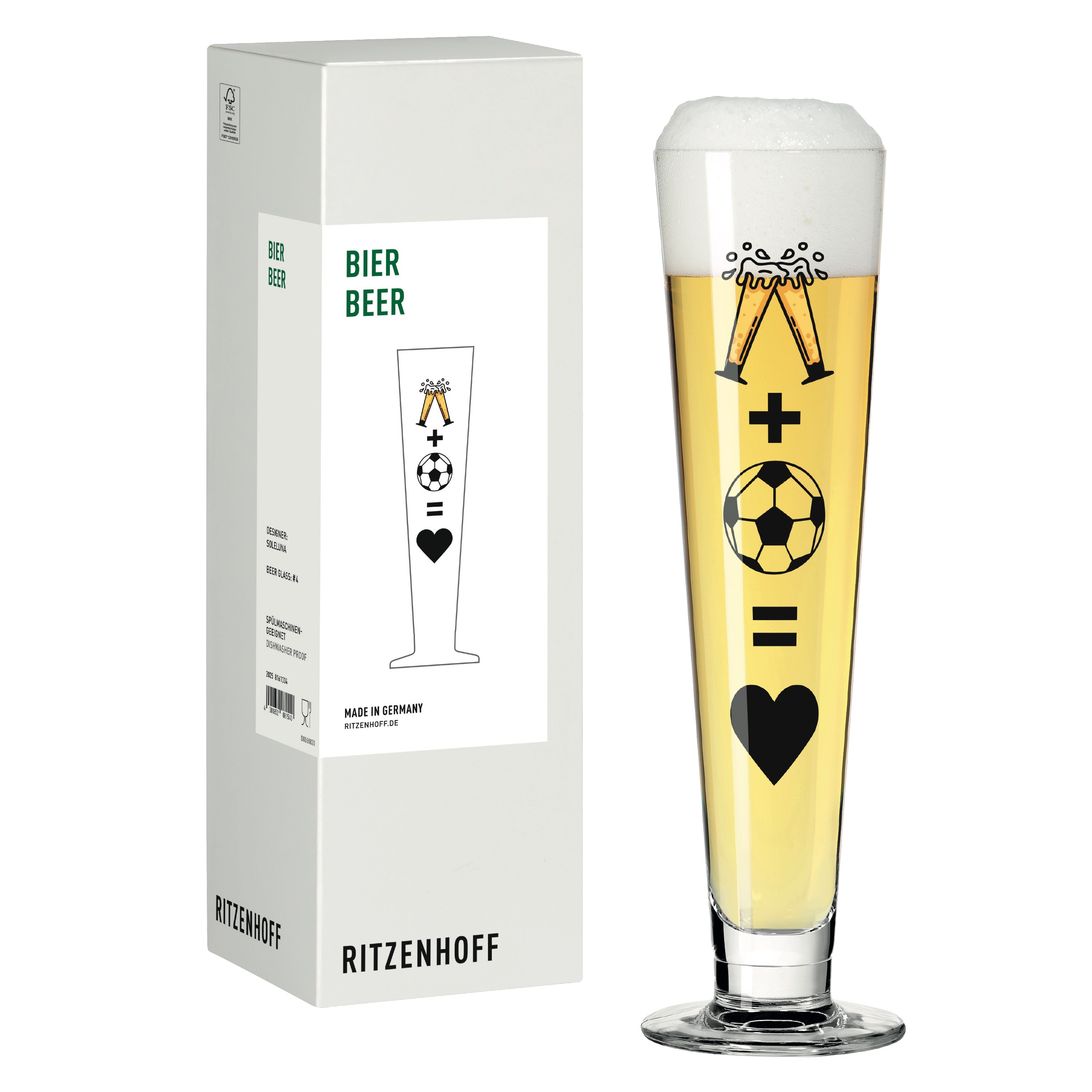 Verre à bière heldenfest 0,4l collection football soleluna 2025 - ritzenhoff