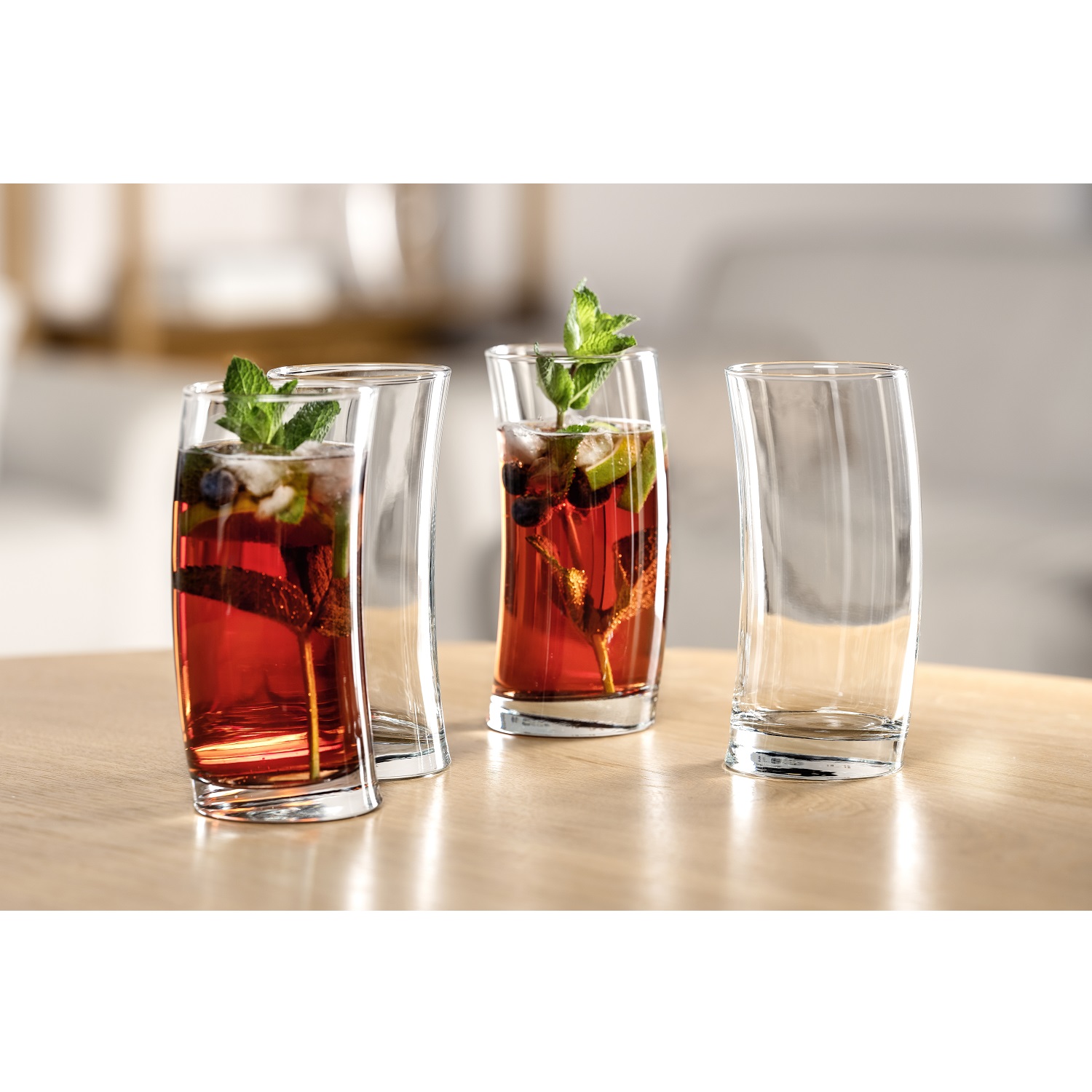 Swing lot de 4 verres tumbler à long drink 45 cl - leonardo