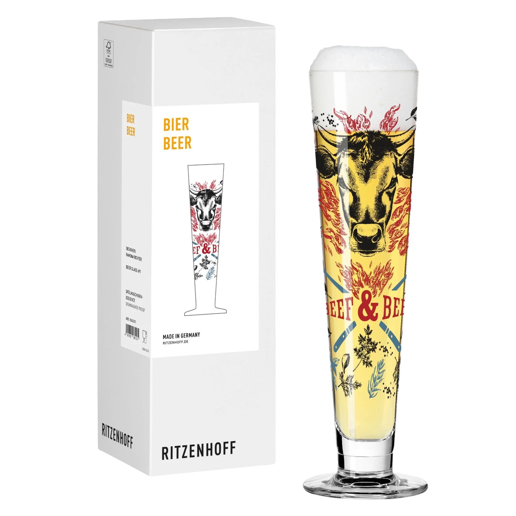 Verre à bière heldenfest 0,4l collection ramona richter 2025 - ritzenhoff