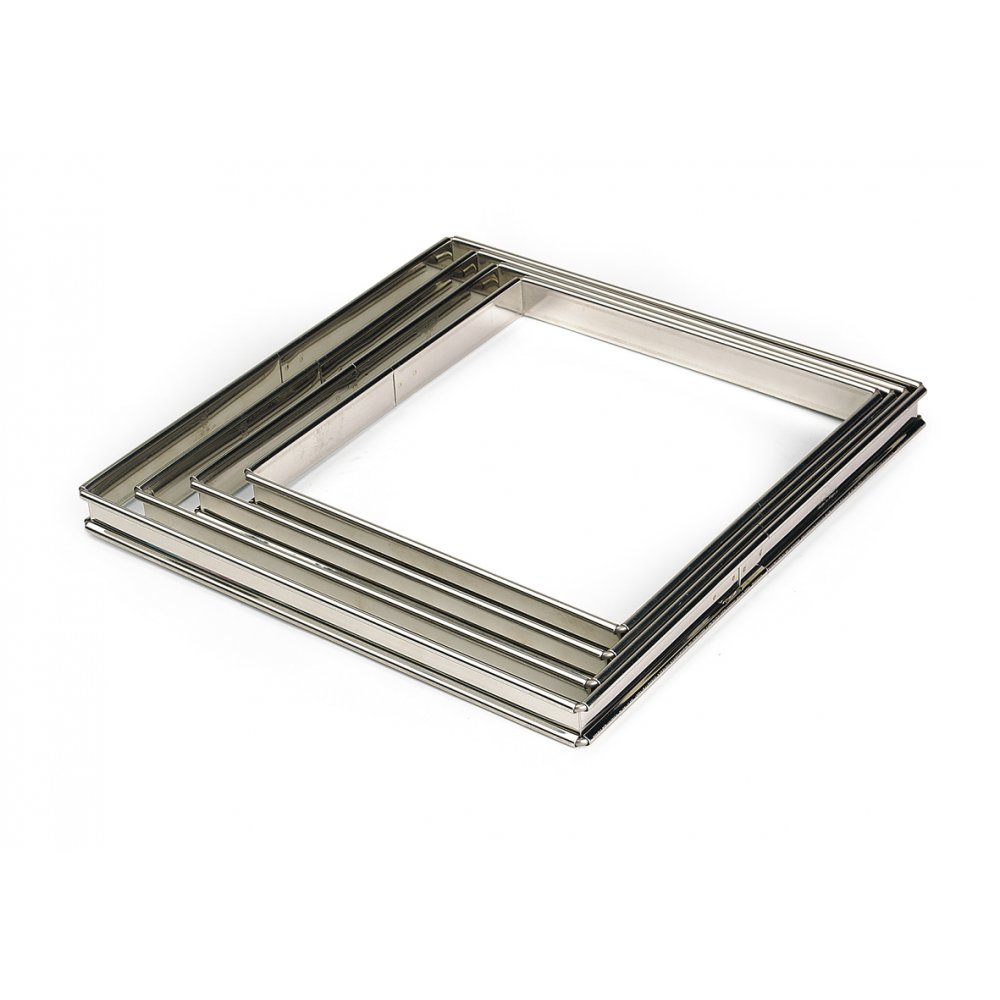 Cadre cercle a tarte ou flan en inox hauteur 2,7 cm d 20 cm - gobel