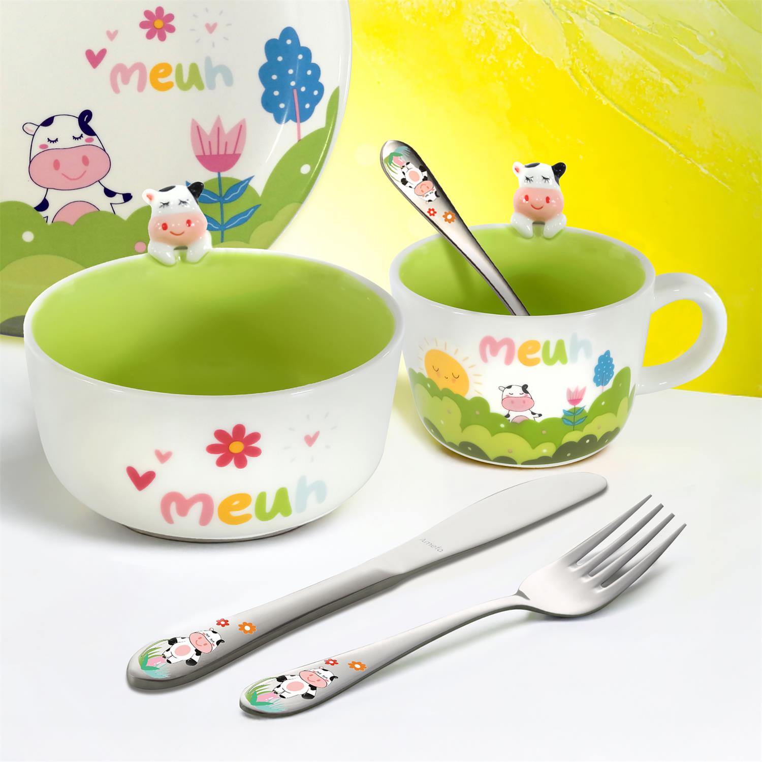 Moona - coffret 3 couverts enfant - amefa 