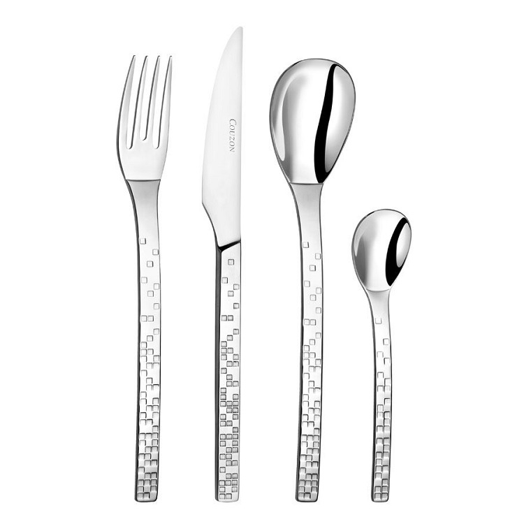 Pix'elle 3d coffret ecrin 74 couverts de table en inox - couzon
