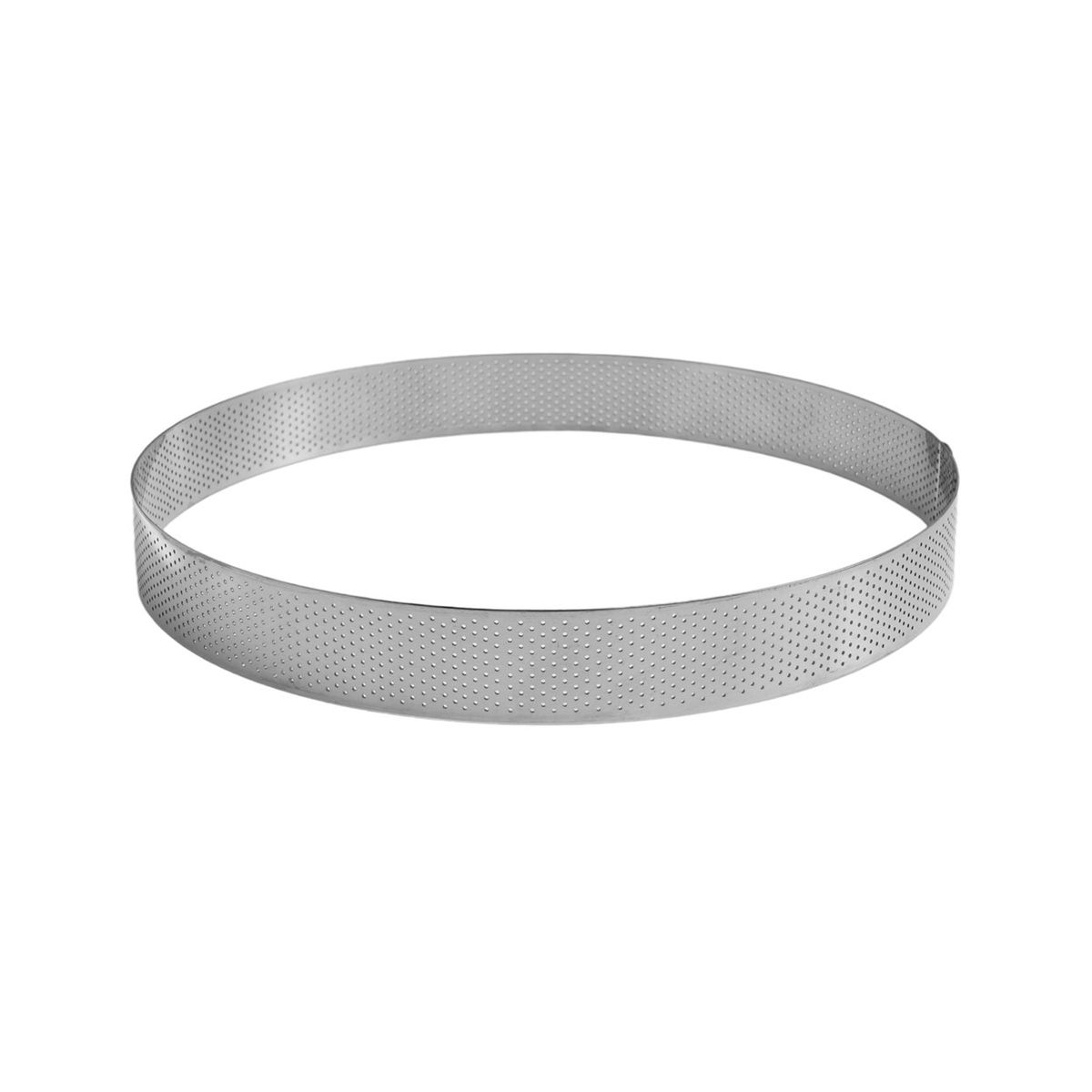 Cercle à tarte perforée en inox ø 18cm h3,5 cm - gobel