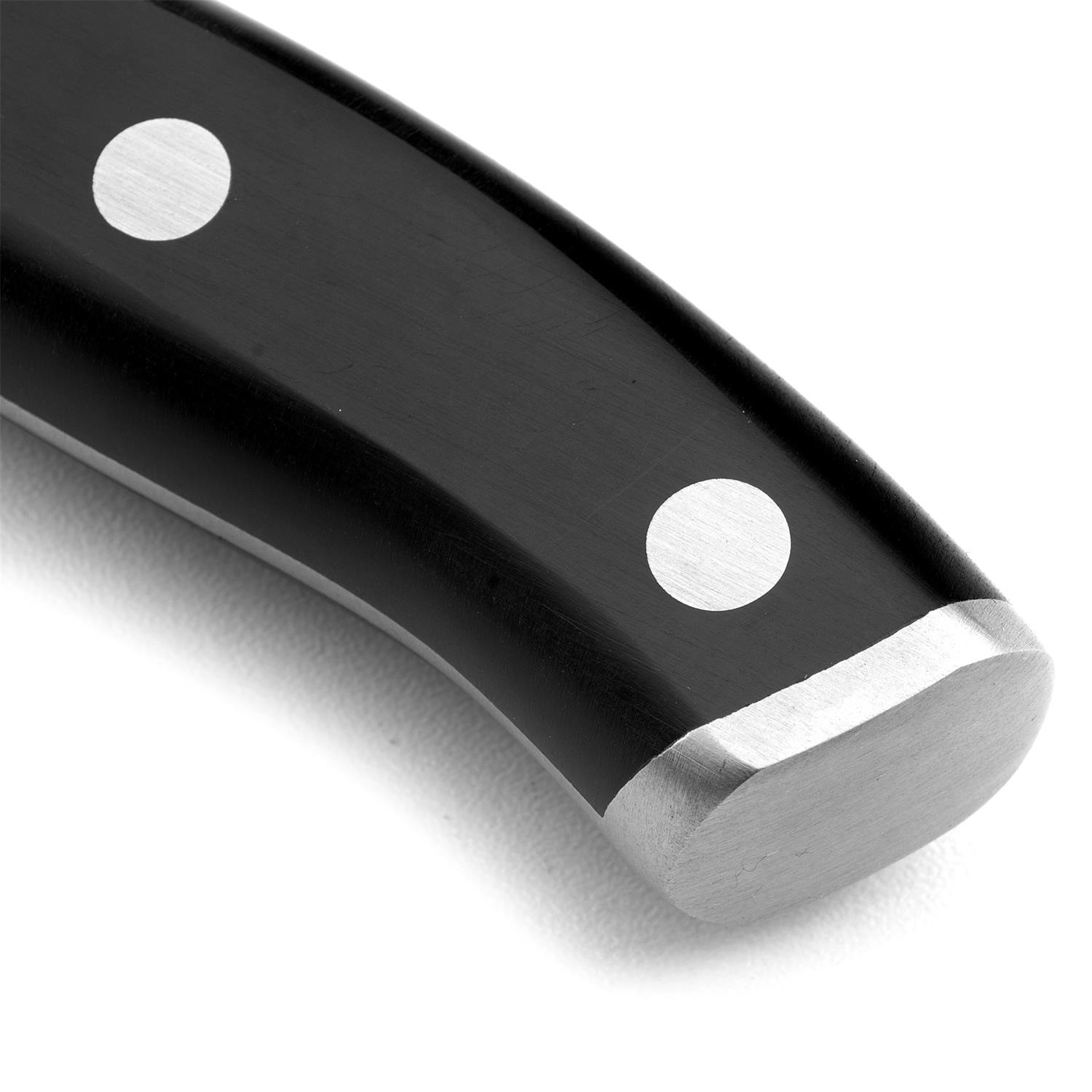 Carbon - couteau santoku 18 cm martelé avec protection de lame sabatier trompette - richardson