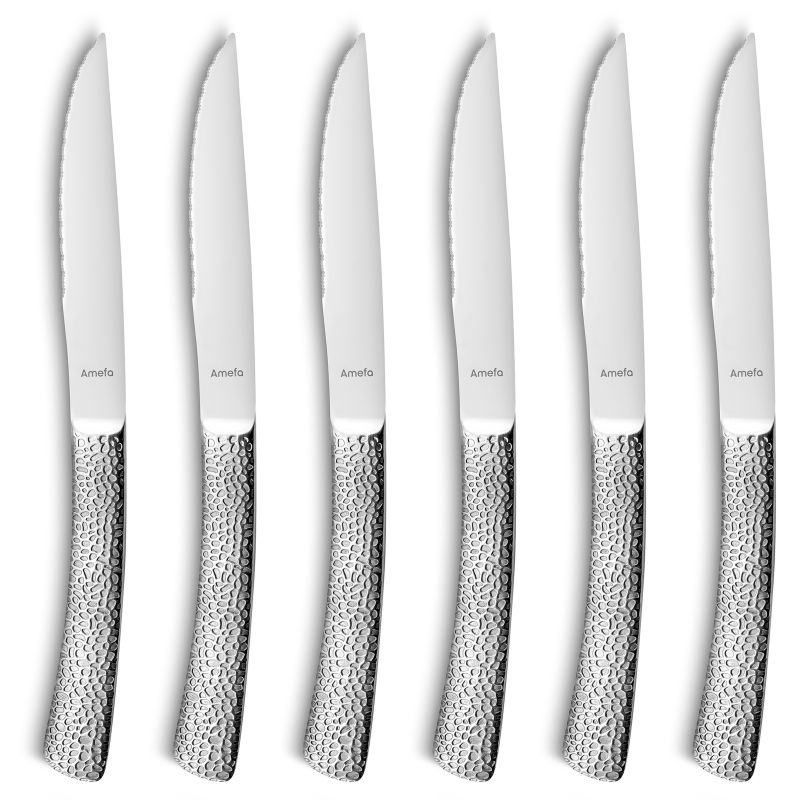 Coffret 6 couteaux steak xl bongo 23 cm - amefa