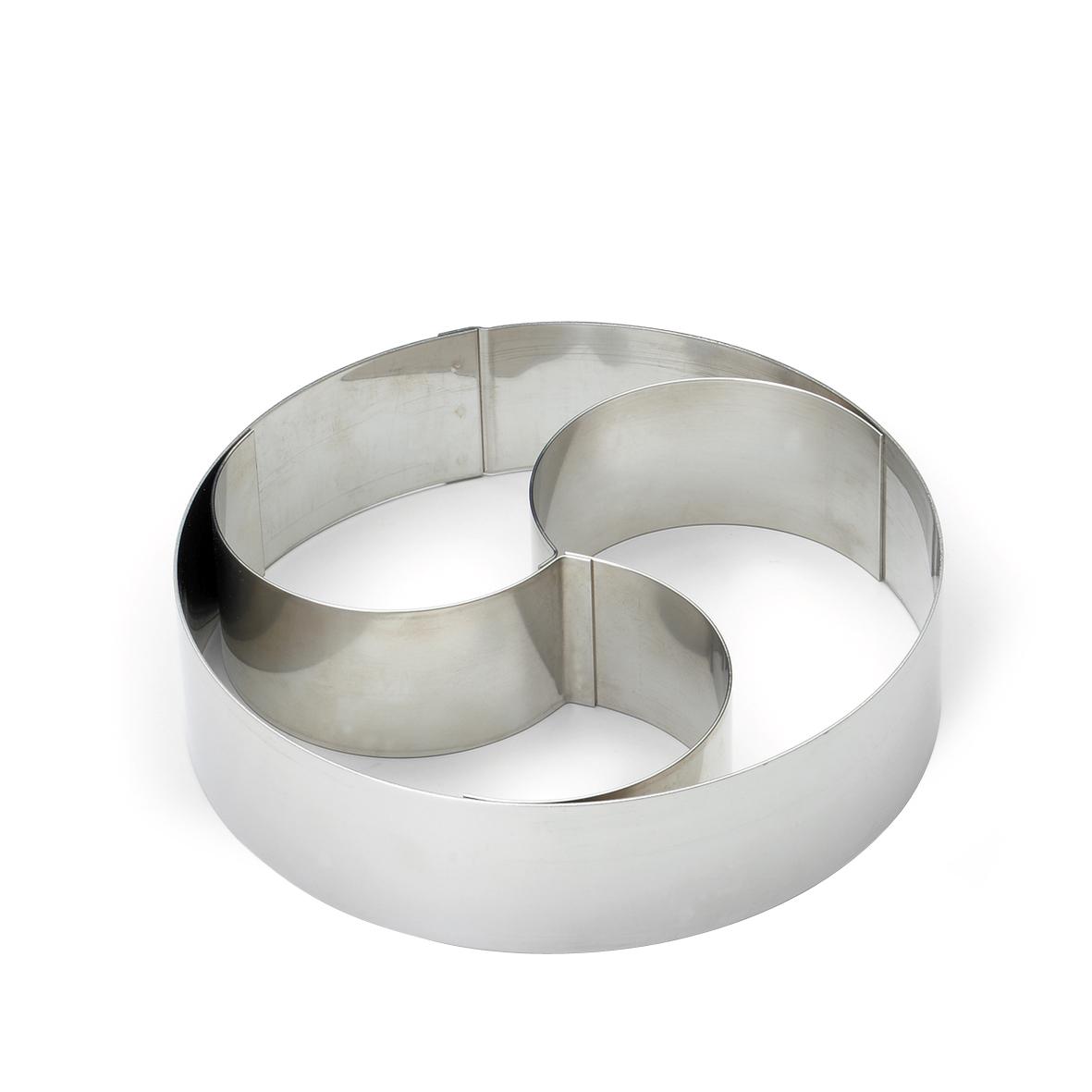 Cercle a entremets et mousse trio inox d 18 cm - gobel