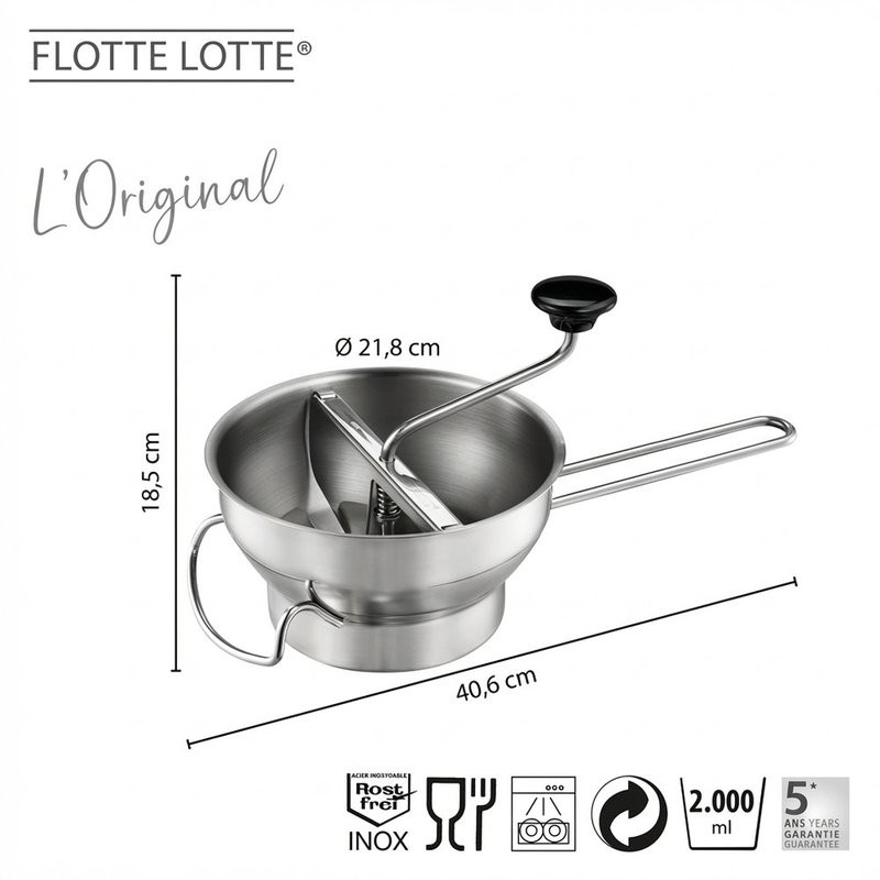 Moulin à légumes flotte lotte, avec 3 disques - gefu