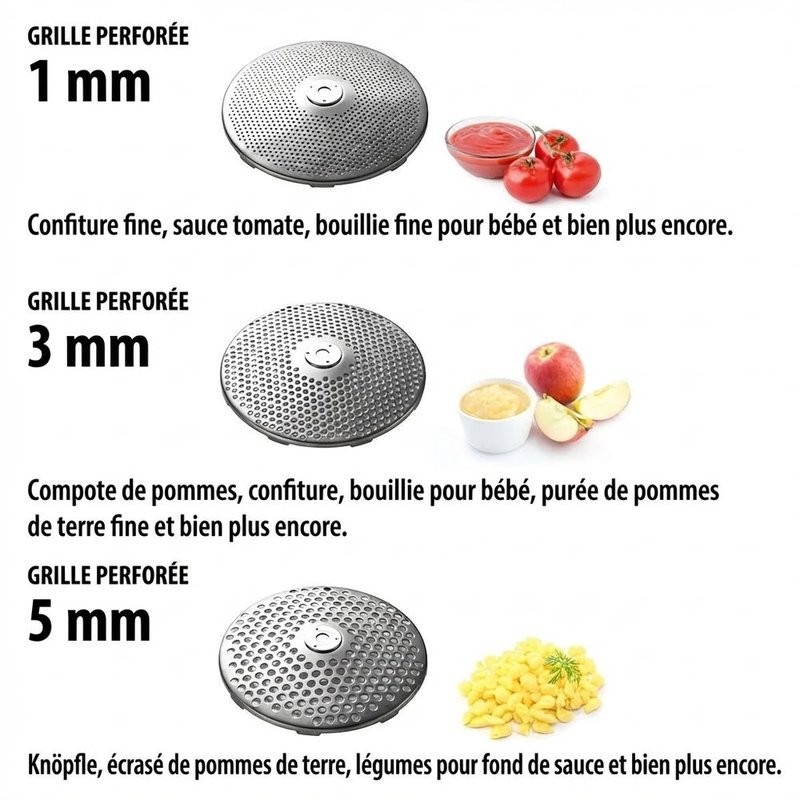 Moulin à légumes flotte lotte, avec 3 disques - gefu