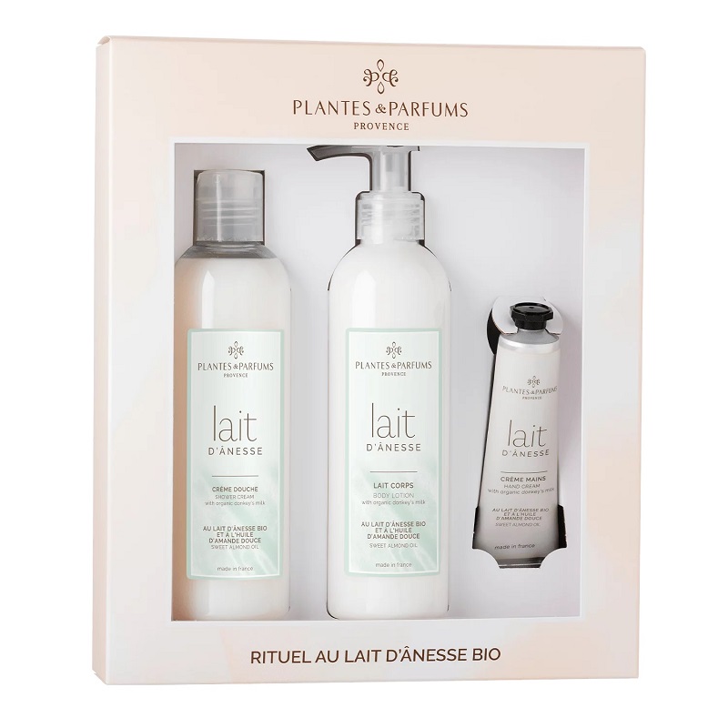Coffret rituel au lait d’ânesse et huile d’amande douce - plantes et parfums de provence