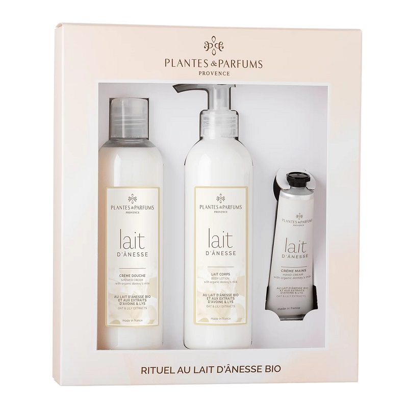 Coffret rituel au lait d’ânesse et aux extraits d’avoine et lys - plantes et parfums de provence