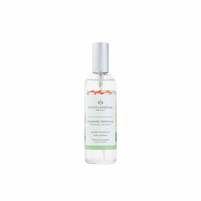 Parfum d interieur en spray 100 ml escapade tropicale - plantes et parfums de provence