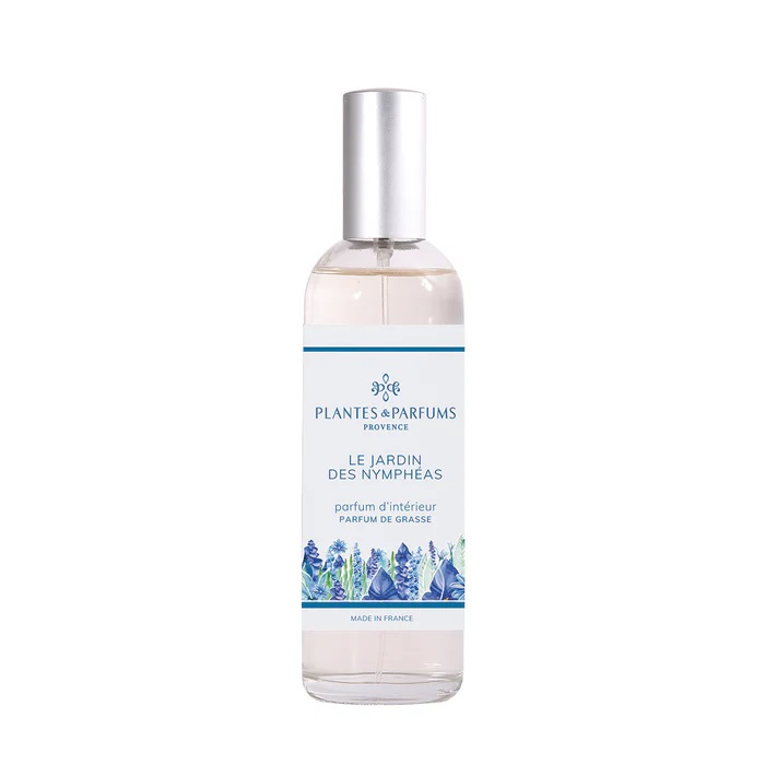 Parfum d'intérieur en spray 100 ml le jardin des nymphéas - plantes et parfums de provence