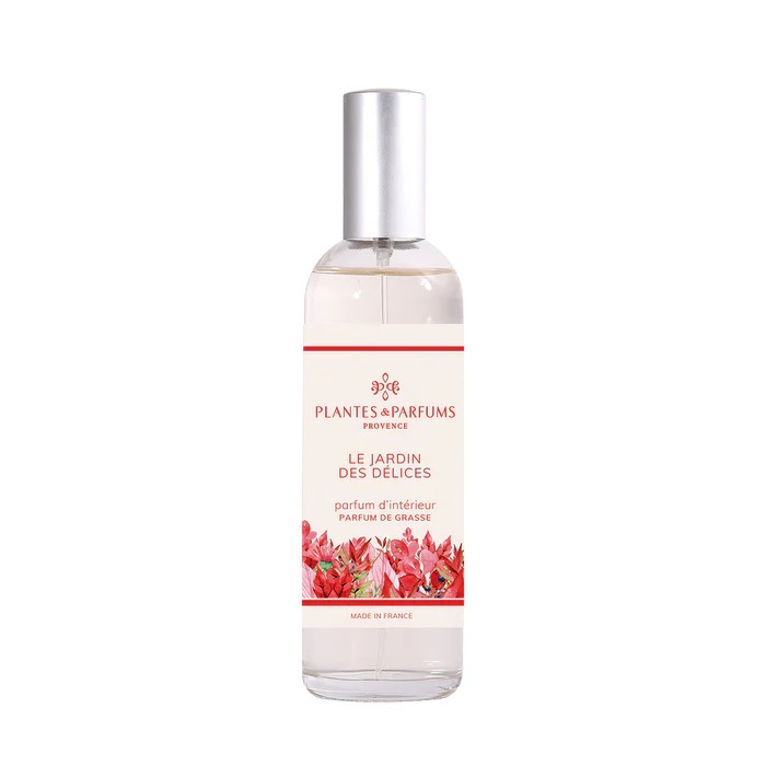 Parfum d'intérieur en spray 100 ml le jardin des délices - plantes et parfums de provence
