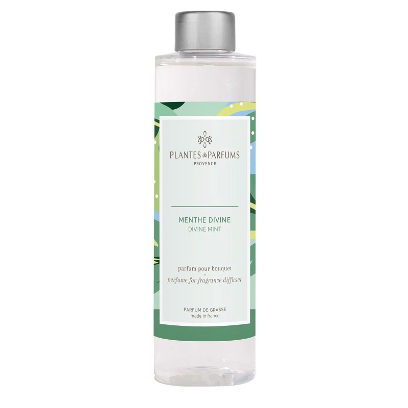 Recharge pour bouquet parfume 200ml menthe divine - plantes et parfums de provence