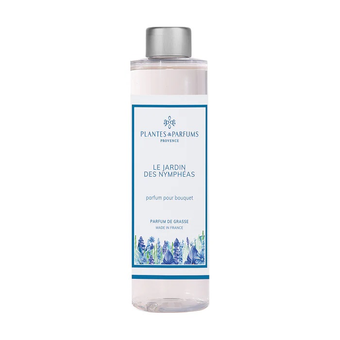 Recharge pour bouquet parfumé 200 ml le jardin des nymphéas - plantes et parfums de provence