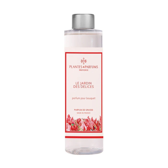 Recharge pour bouquet parfumé 200 ml le jardin des délices - plantes et parfums de provence