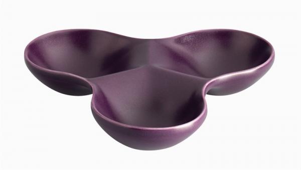 Coupe compartimentee diametre 17 cm h 2.5 cm violet - asa