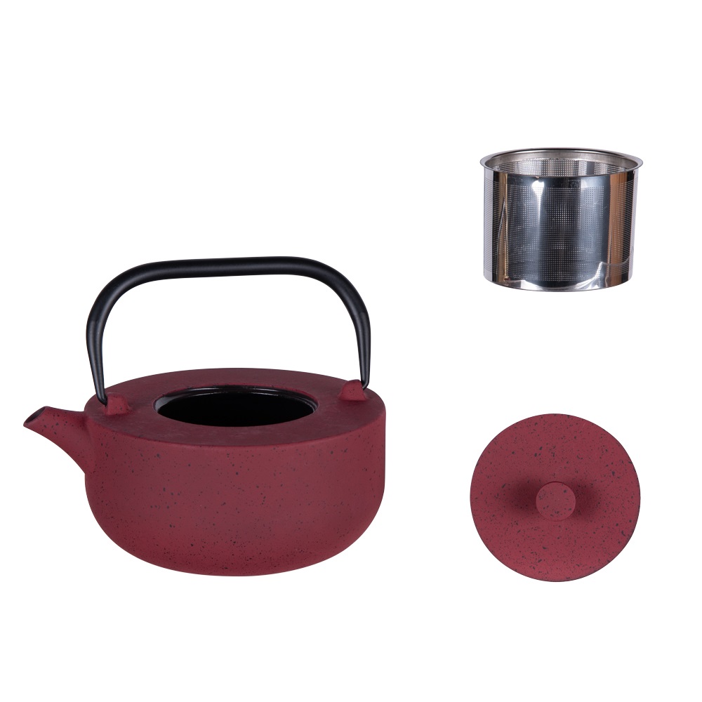 Théière en fonte fuji 1,2 l rouge - table et passion