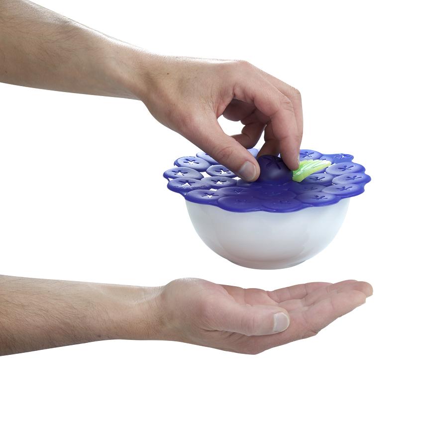Couvercle hermetique en silicone decor myrtille 15 cm - charles viancin