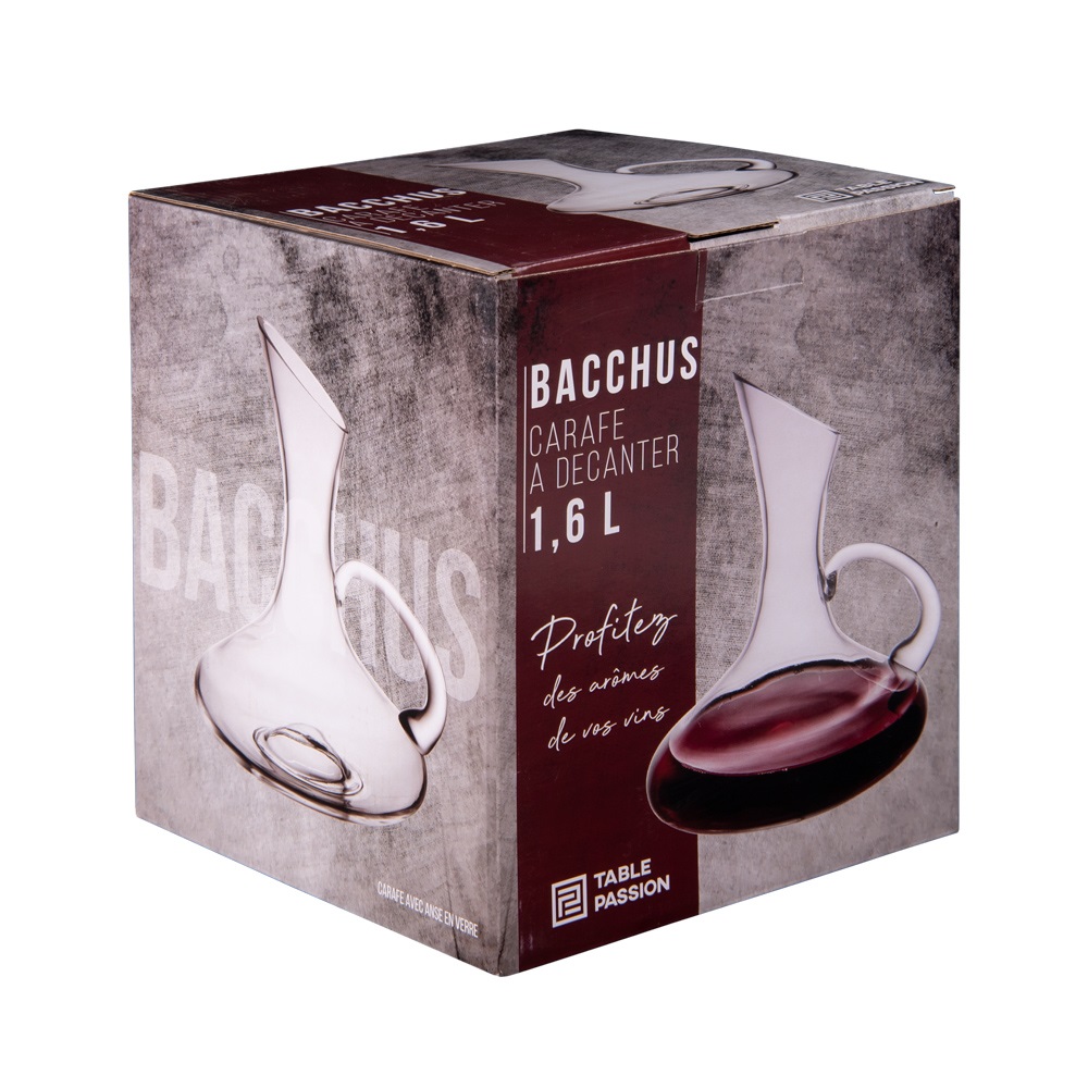 Carafe à décanter bacchus 1,6 litre - table et passion