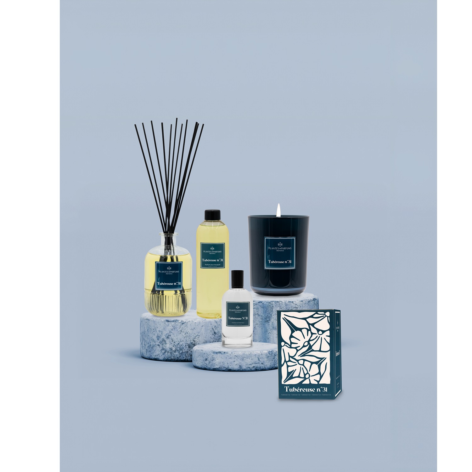 Tubéreuse bougie parfumée à la cire végétale 420g parfum de prestige - plantes et parfums de provence