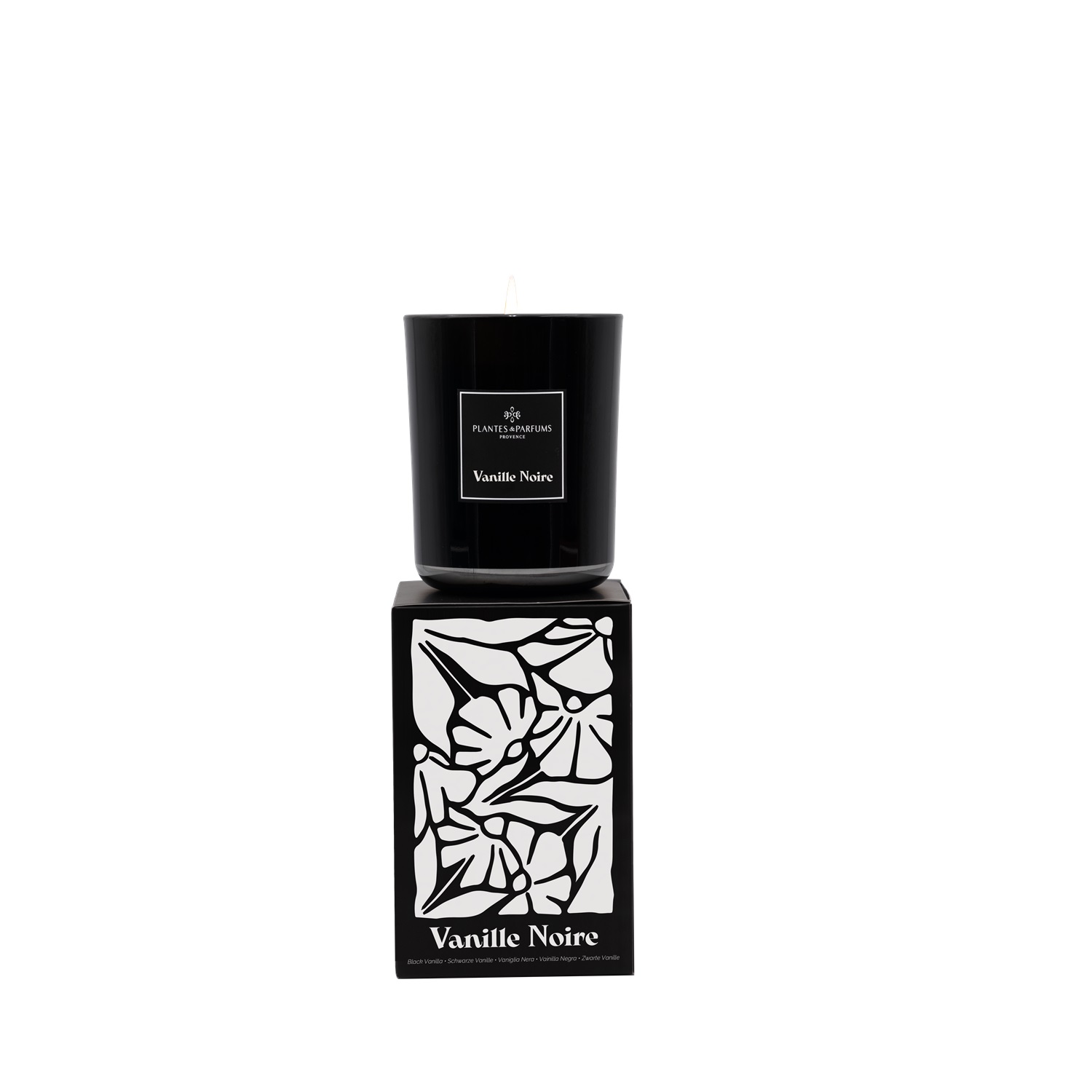 Vanille noire bougie parfumée à la cire végétale 420g parfum de prestige - plantes et parfums de provence
