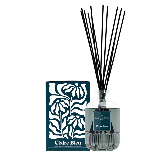 Cèdre bleu bouquet brins parfumés 450 ml parfum de prestige - plantes et parfums provence