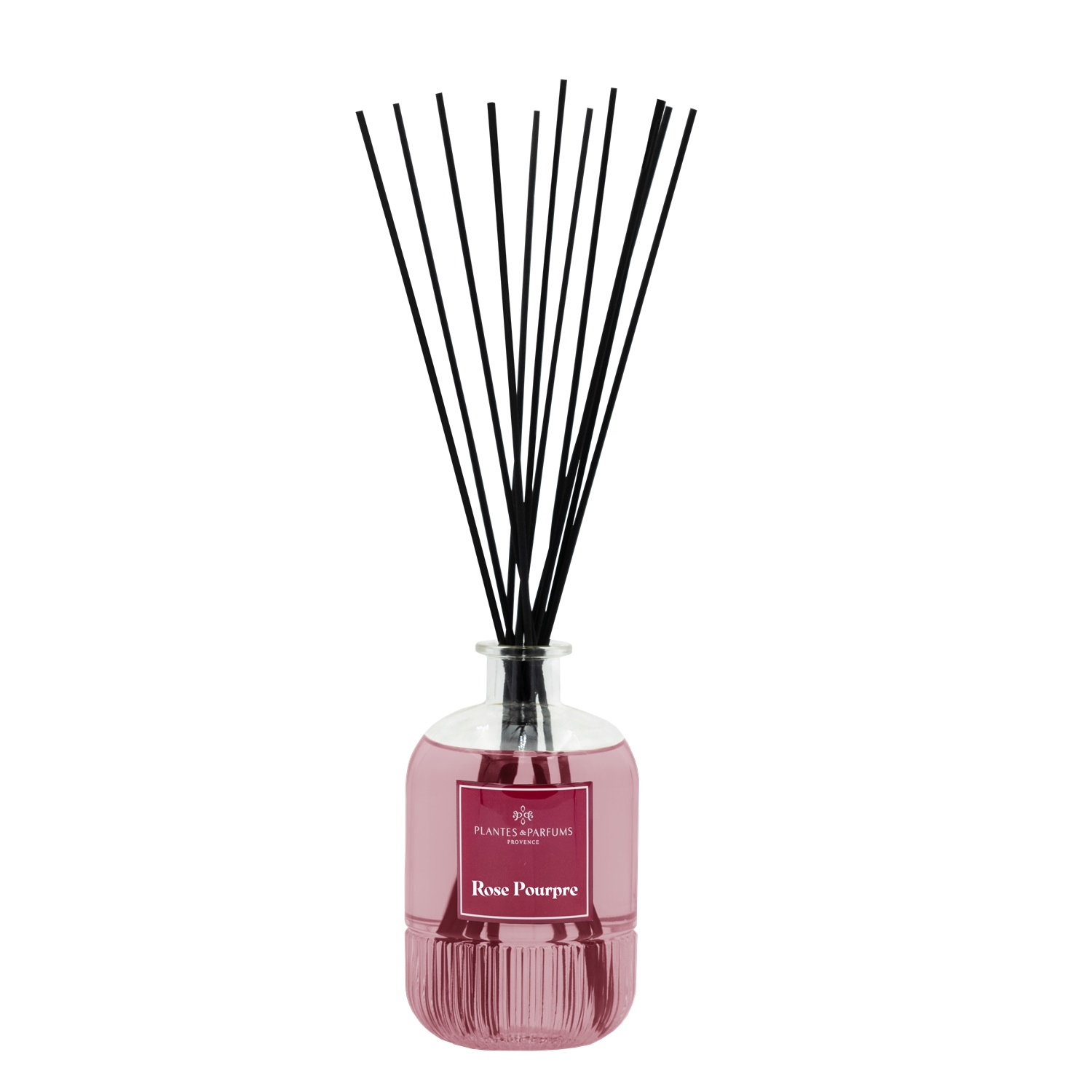 Rose pourpre bouquet brins parfumés 450 ml parfum de prestige - plantes et parfums provence