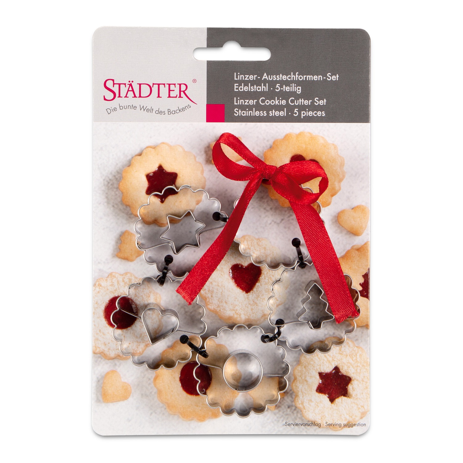 Set de 5 emporte-pièces linzer spitzbub – ondulé ø4 cm - stadter