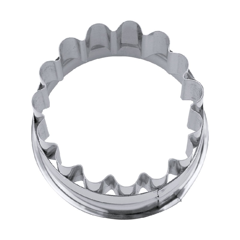 Emporte piece a patisserie en forme de cercle ondule diam 6,5 cm - stadter