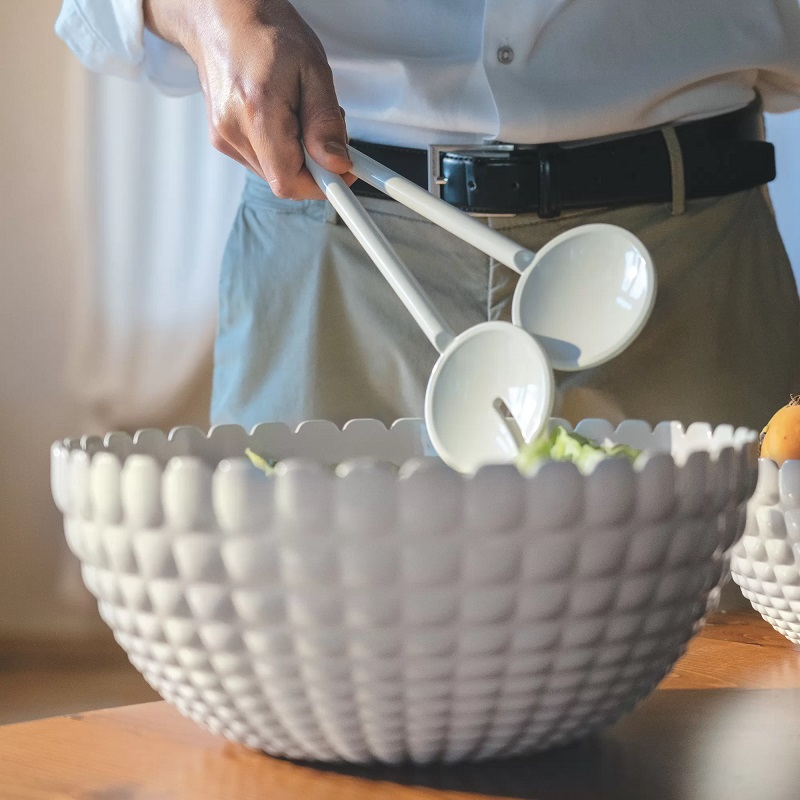 Couverts a salade tiffany blanc lait - guzzini