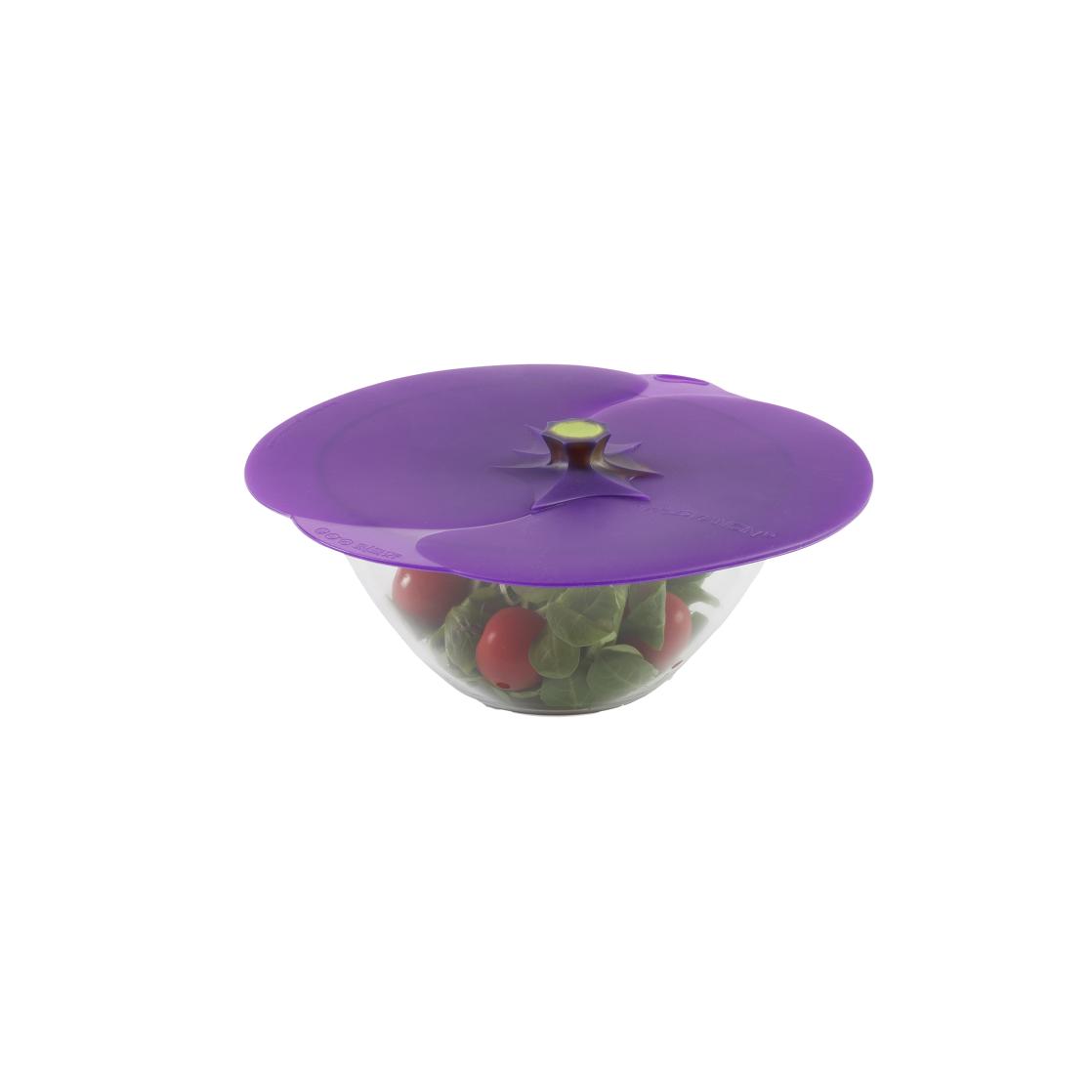 Couvercle hermetique en silicone decor aubergine 15 cm - charles viancin