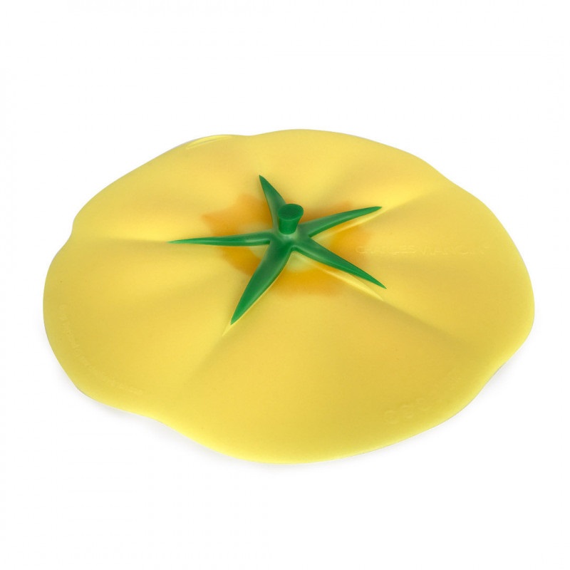 Couvercle hermetique en silicone decor tomate jaune 28 cm - charles viancin