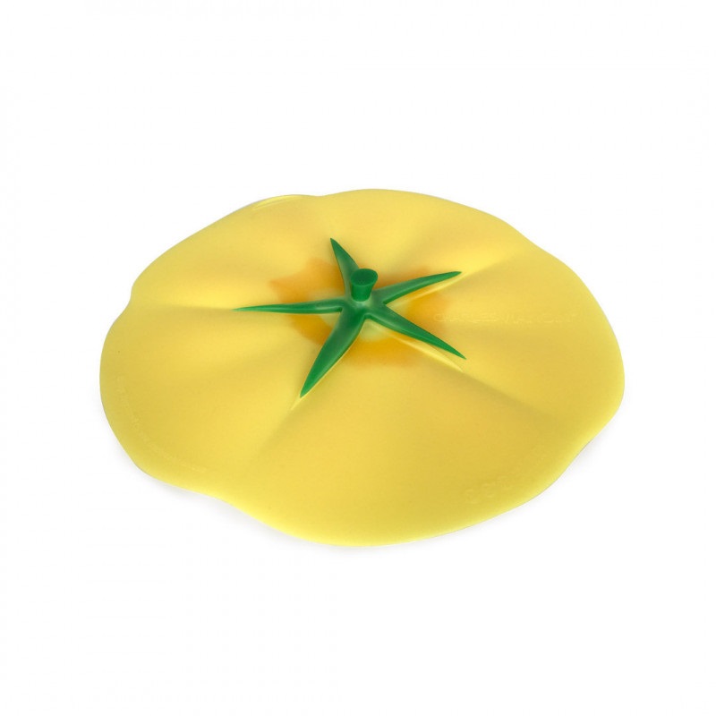 Couvercle hermetique en silicone decor tomate jaune 23 cm - charles viancin