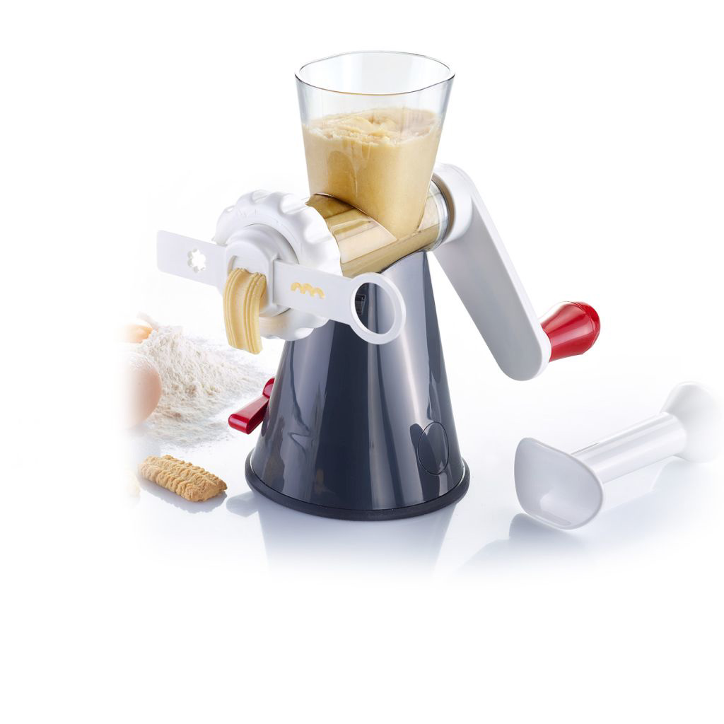 Set économique 3en1 râpe à tambour »scharfe herta« + acessoires à jus et kit hachoir à viande et filière à spritzbredele - westmark