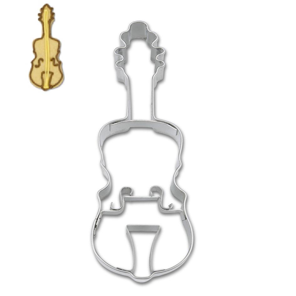 Emporte pieces a patisserie en forme de violon 8,5 cm inox - stadter