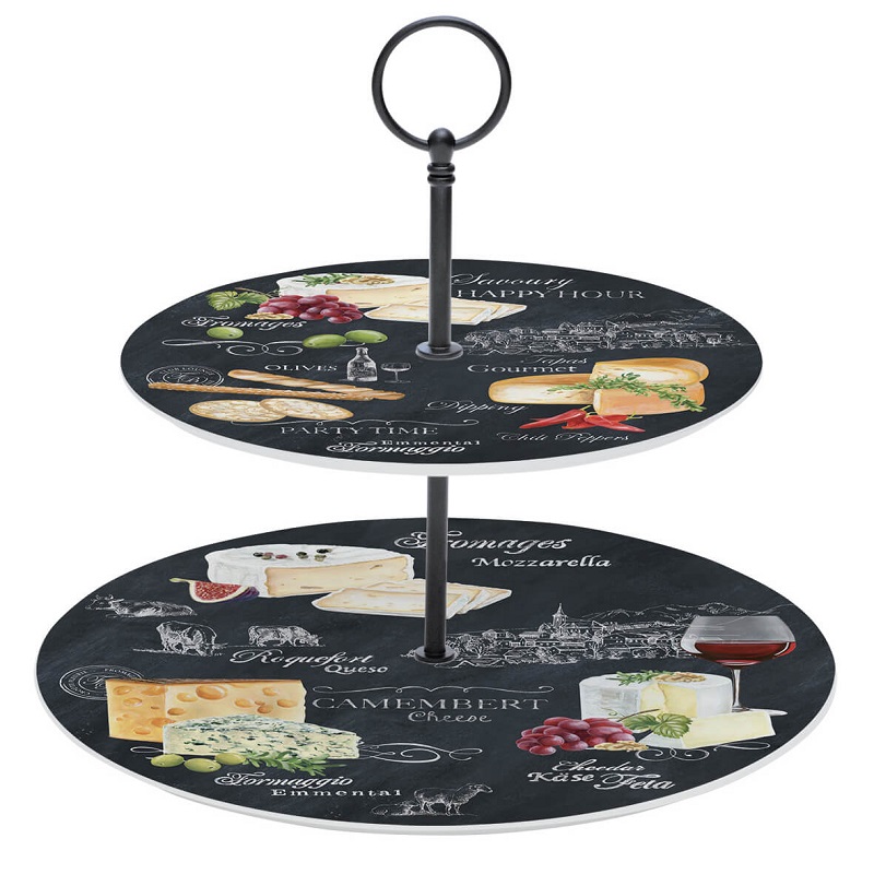 Serviteur muet world of cheese 2 plateaux 21,5 et 27,5 cm - easylife