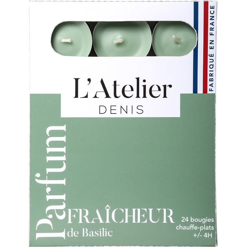 Lot de 24 lumigons parfumes modele fraicheur de basilic - l'atelier denis