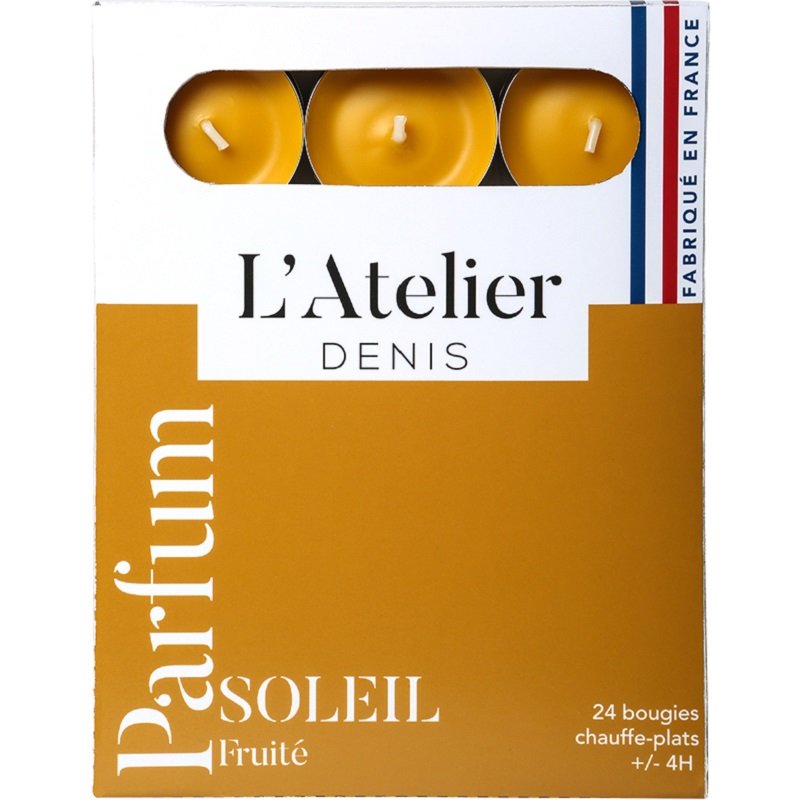 Lot de 24 lumignons parfumes modele soleil fruite - l'atelier denis