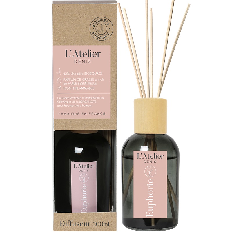 Diffuseur de parfum d'interieur bouquet parfume euphorie 200 ml - l'atelier denis
