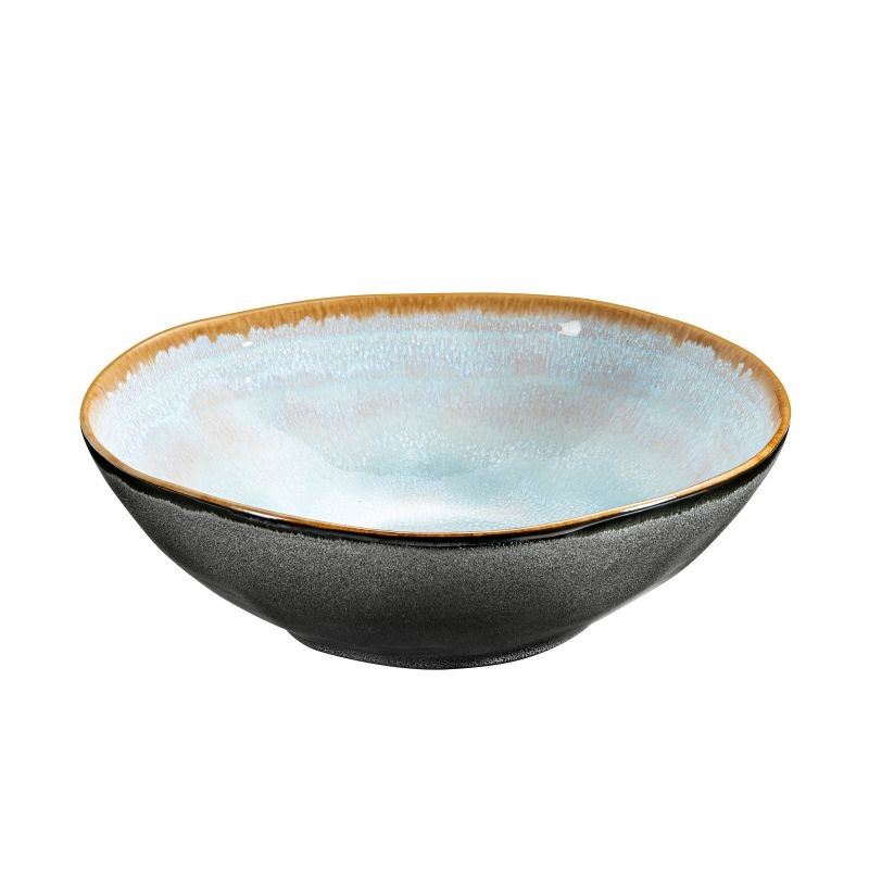 Lot de 6 assiettes creuse gourmet 19,5 cm shadow aqua - medard de noblat