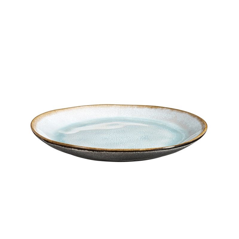Lot de 6 assiettes dessert 20,5 cm shadow aqua - medard de noblat