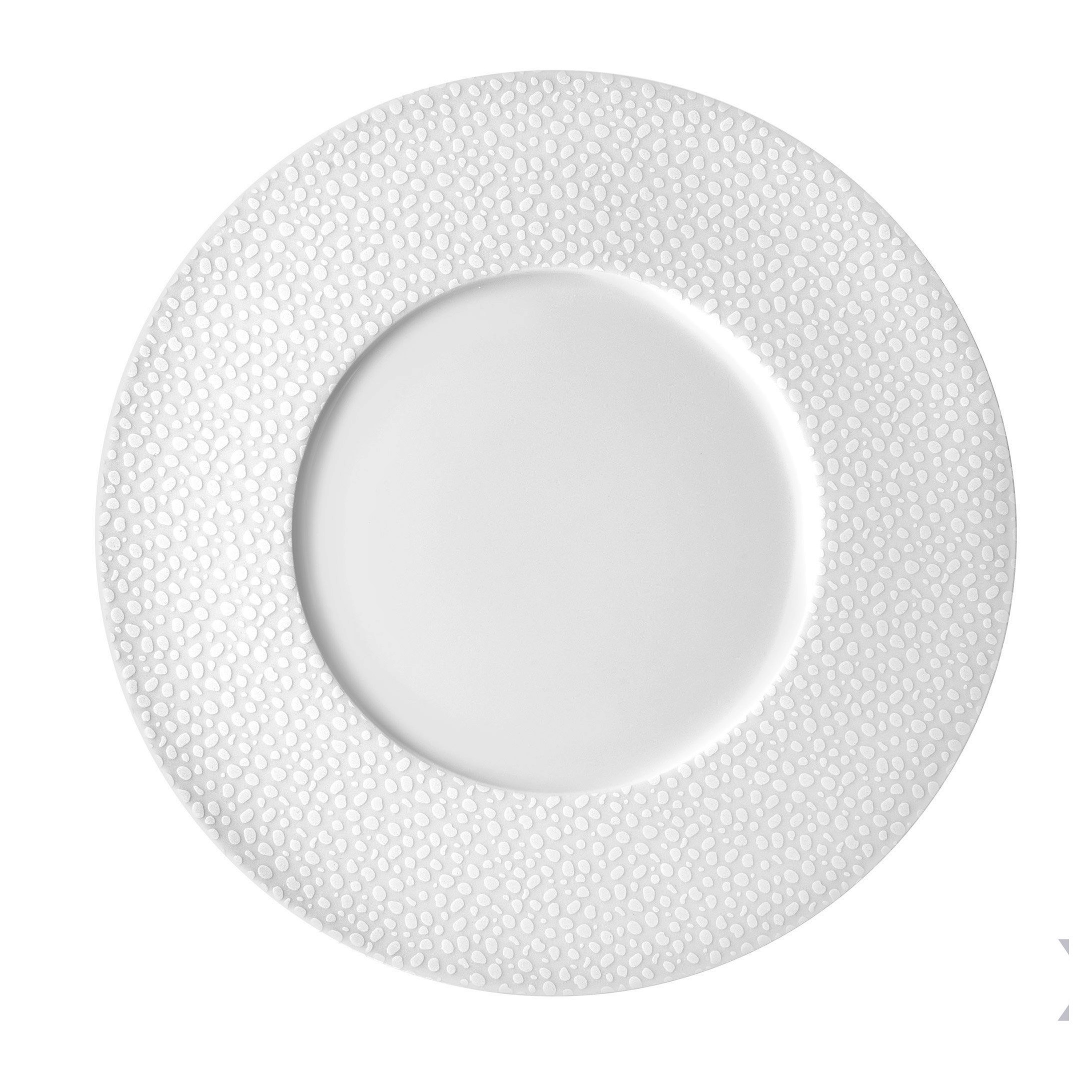 Lot de 6 assiettes plates 27 cm baghera blanc - medard de noblat