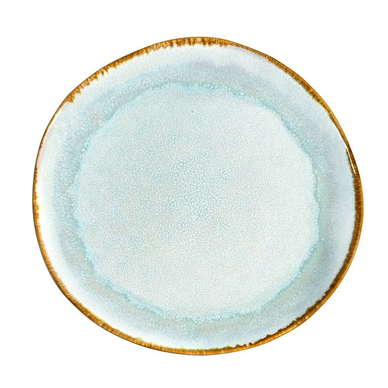 Lot de 6 assiettes plates 28 cm shadow aqua - medard de noblat