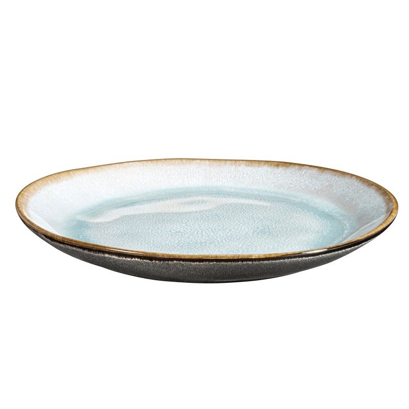 Lot de 6 assiettes plates 28 cm shadow aqua - medard de noblat