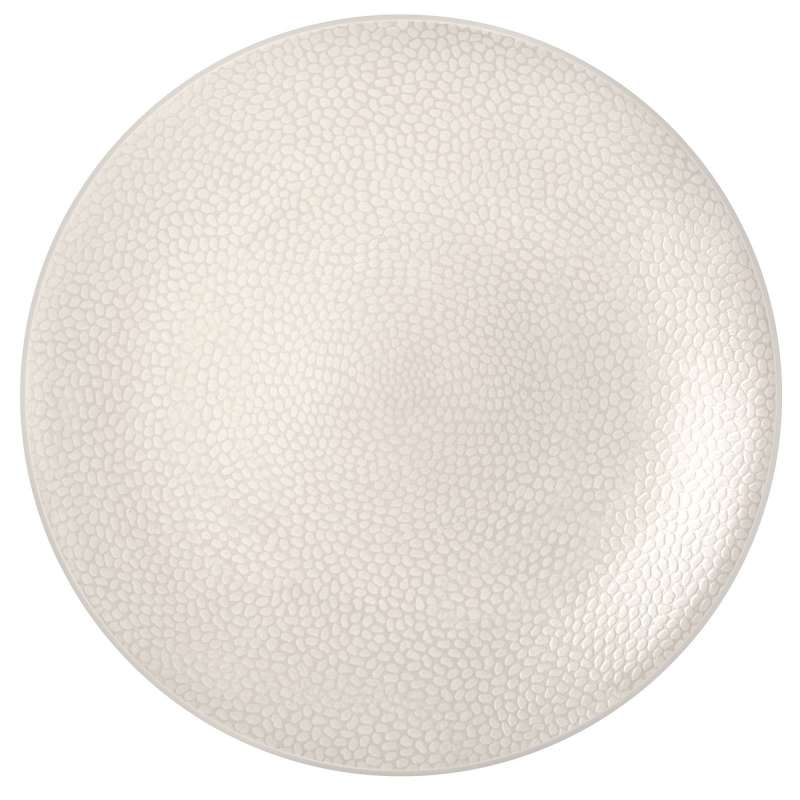 Lot de 6 assiettes plates 27 cm stone ivoire - medard de noblat