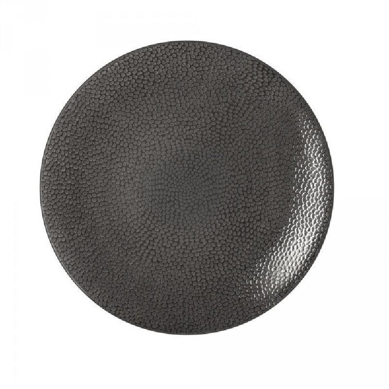 Lot de 6 assiettes plates 27 cm stone gris - medard de noblat