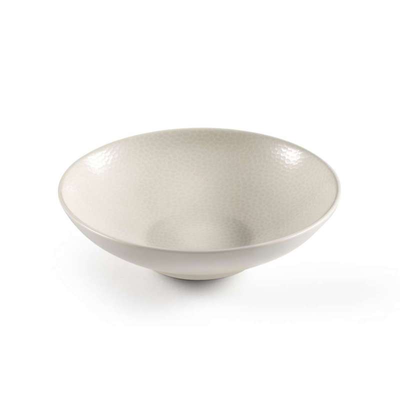 Lot de 6 assiettes creuse a pates ou salade 19 cm stone ivoire - medard de noblat