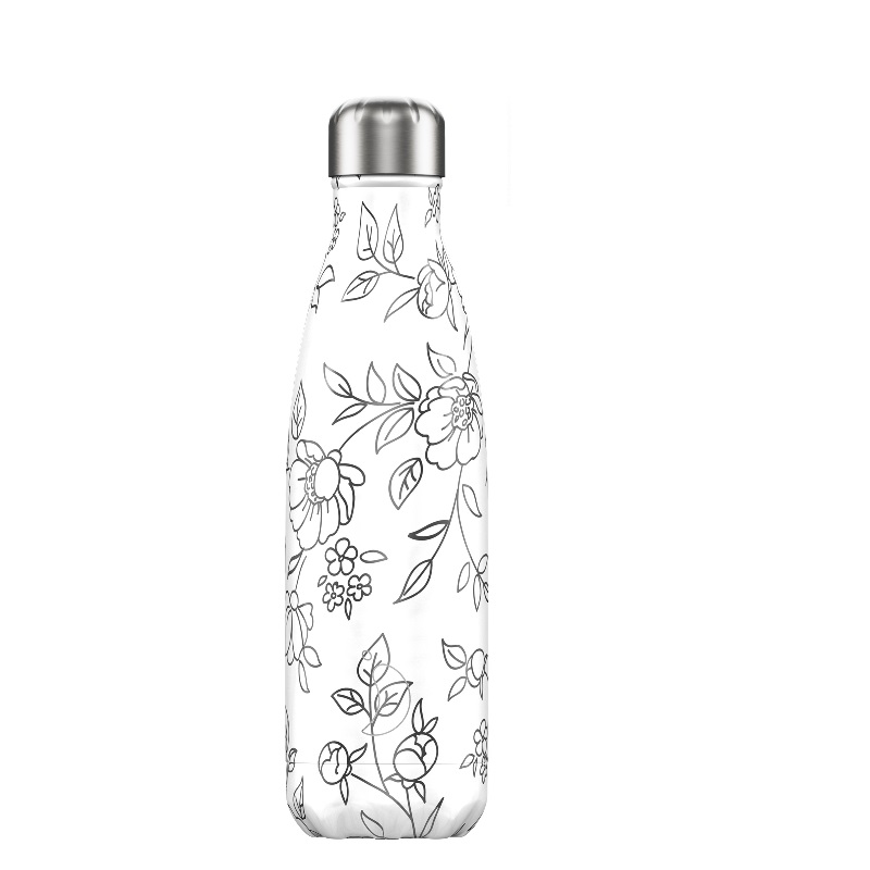 Bouteille isotherme - line art flowers 500 ml - chilly's